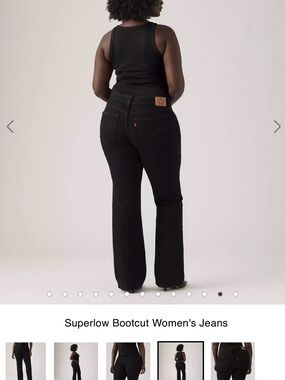 Levi's Black Superlow Bootcut Women's Jeans